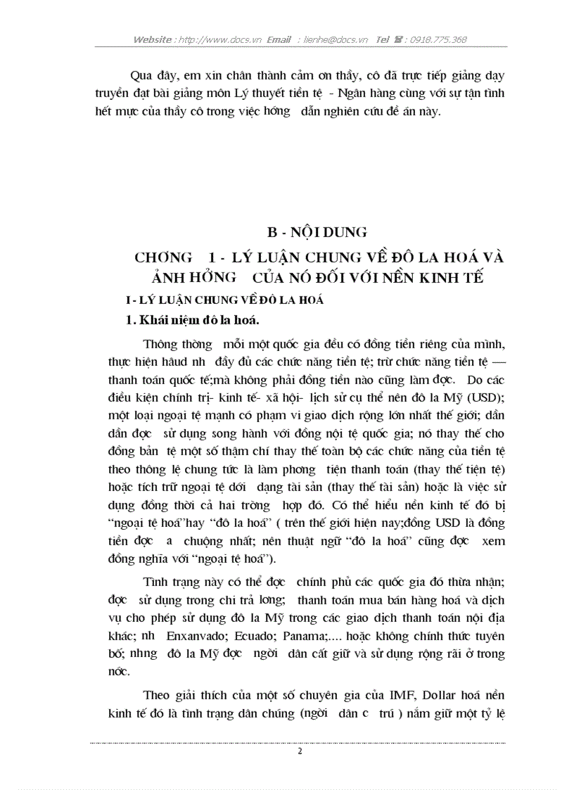 image for page Ảnh hưởng của tình trạng đô la hoá đối với nền kinh tế Việt Nam nguyên nhân và giải pháp khắc phục