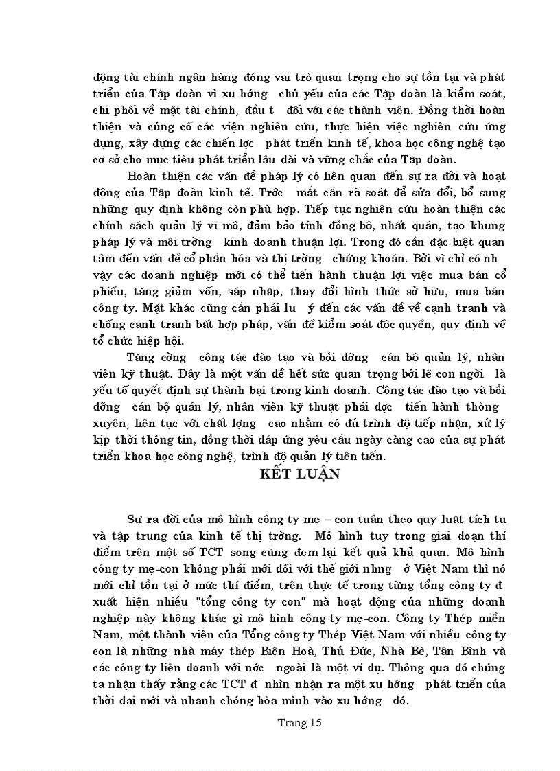 image for page Cơ sở khoa học của mô hình C ty mẹ C ty con