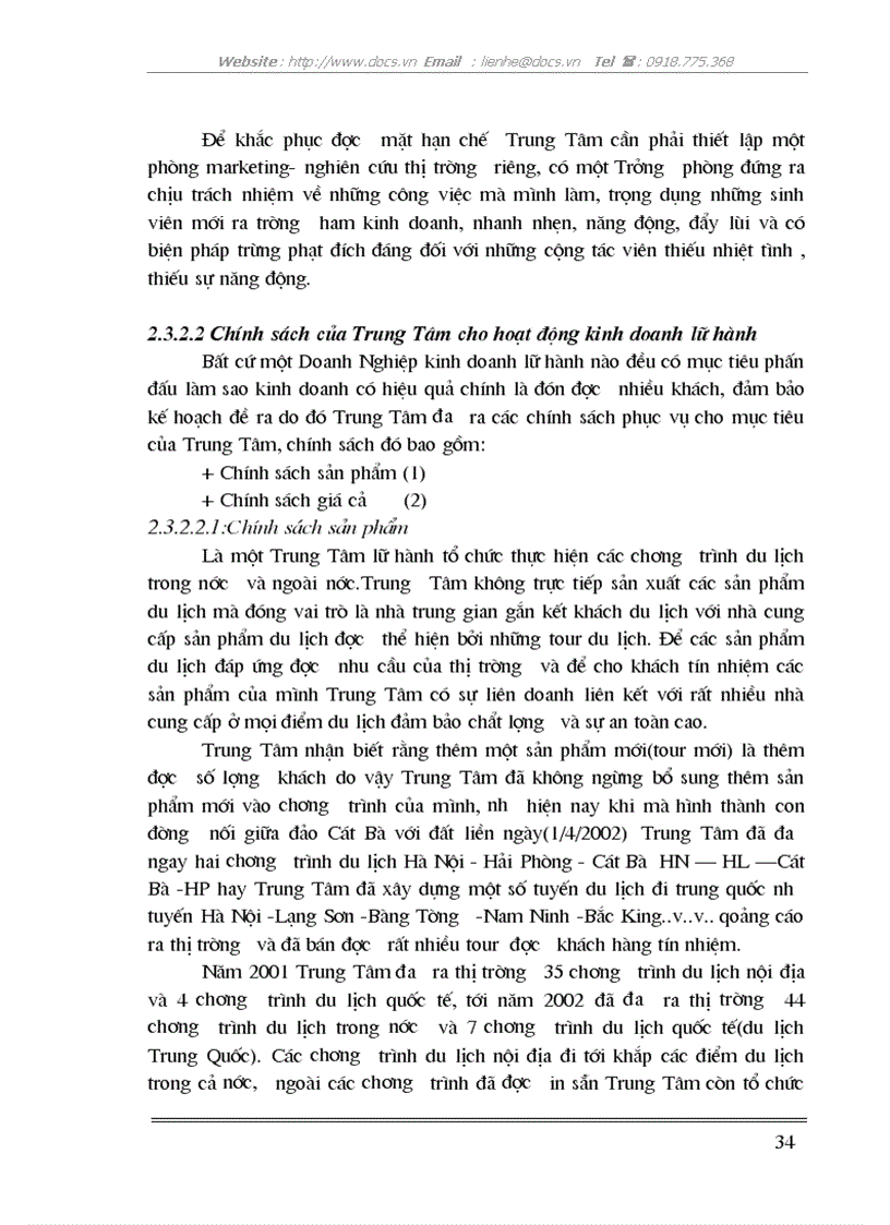 image for page Giải pháp phát triển hoạt động kinh doanh lữ hành của Trung Tâm du lịch và dịch vụ thuộc Công ty khách sạn