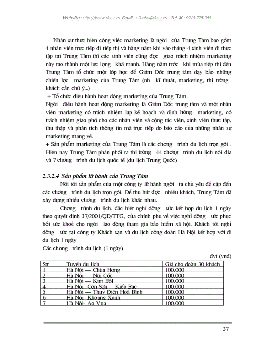 image for page Giải pháp phát triển hoạt động kinh doanh lữ hành của Trung Tâm du lịch và dịch vụ thuộc Công ty khách sạn