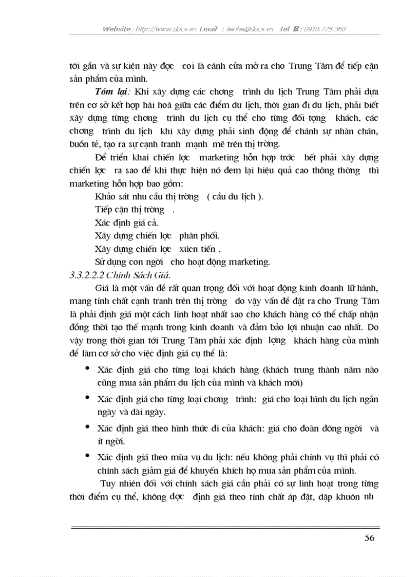 image for page Giải pháp phát triển hoạt động kinh doanh lữ hành của Trung Tâm du lịch và dịch vụ thuộc Công ty khách sạn