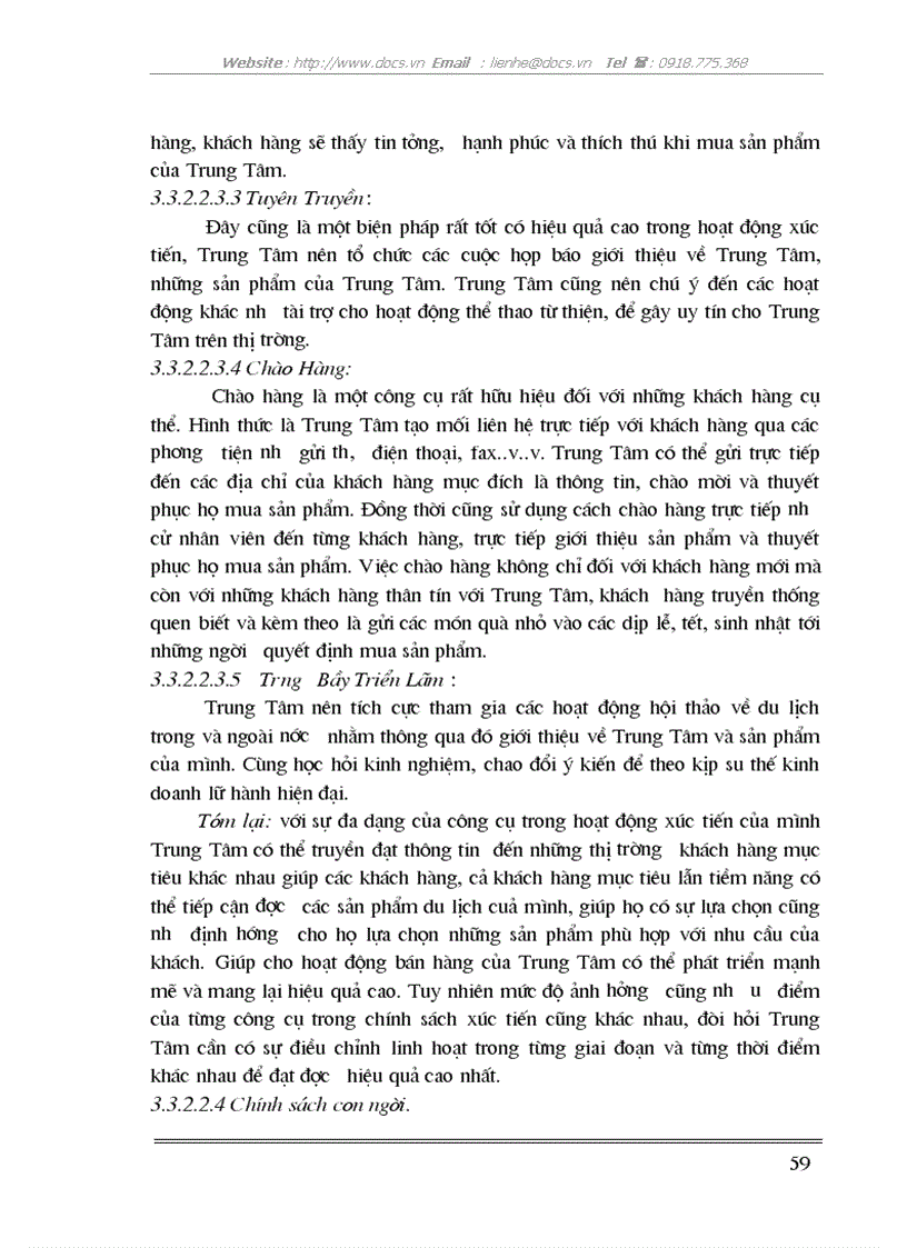 image for page Giải pháp phát triển hoạt động kinh doanh lữ hành của Trung Tâm du lịch và dịch vụ thuộc Công ty khách sạn