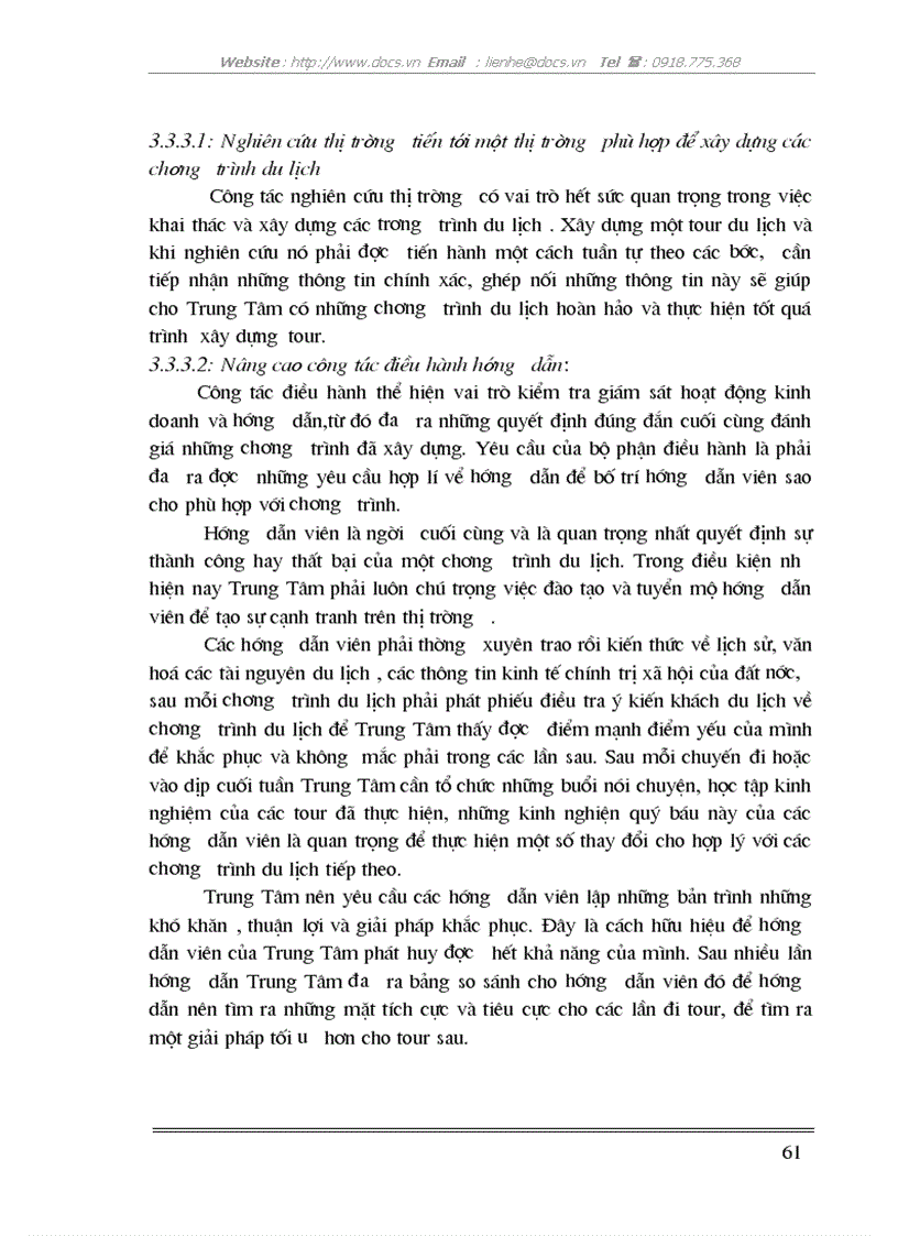 image for page Giải pháp phát triển hoạt động kinh doanh lữ hành của Trung Tâm du lịch và dịch vụ thuộc Công ty khách sạn