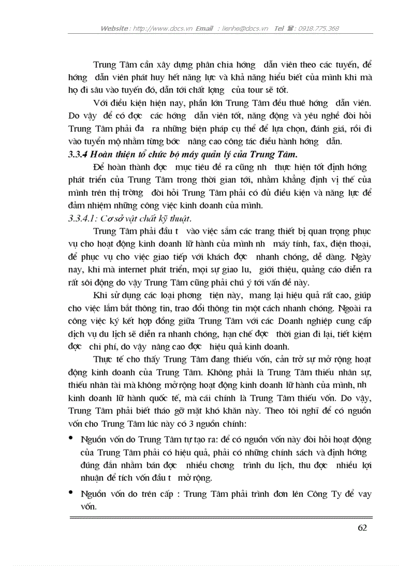 image for page Giải pháp phát triển hoạt động kinh doanh lữ hành của Trung Tâm du lịch và dịch vụ thuộc Công ty khách sạn