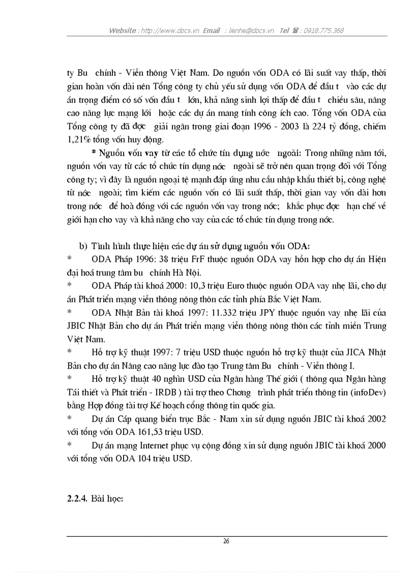 image for page Đánh giá hiện trạng và đưa ra giải pháp về huy động nguồn vốn ODA của Tổng công ty Bưu chính Viễn thông Việt Nam