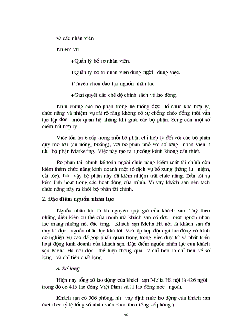 image for page Quản trị nhân lực tại khách sạn Melia Hà nội Thực trạng và giải pháp