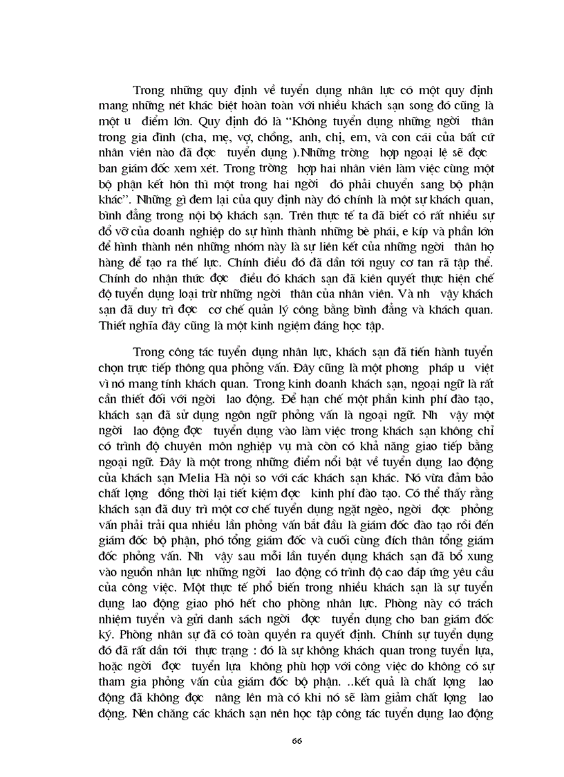 image for page Quản trị nhân lực tại khách sạn Melia Hà nội Thực trạng và giải pháp