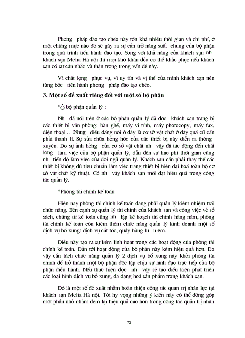 image for page Quản trị nhân lực tại khách sạn Melia Hà nội Thực trạng và giải pháp