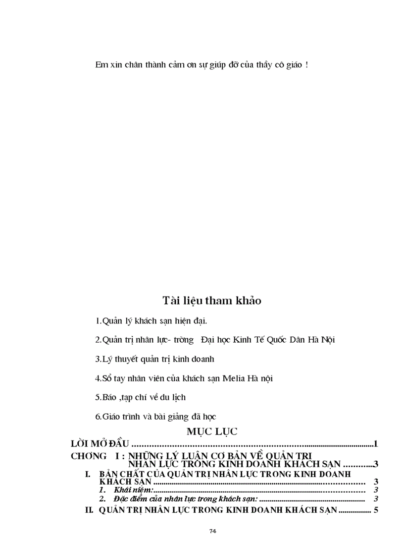 image for page Quản trị nhân lực tại khách sạn Melia Hà nội Thực trạng và giải pháp