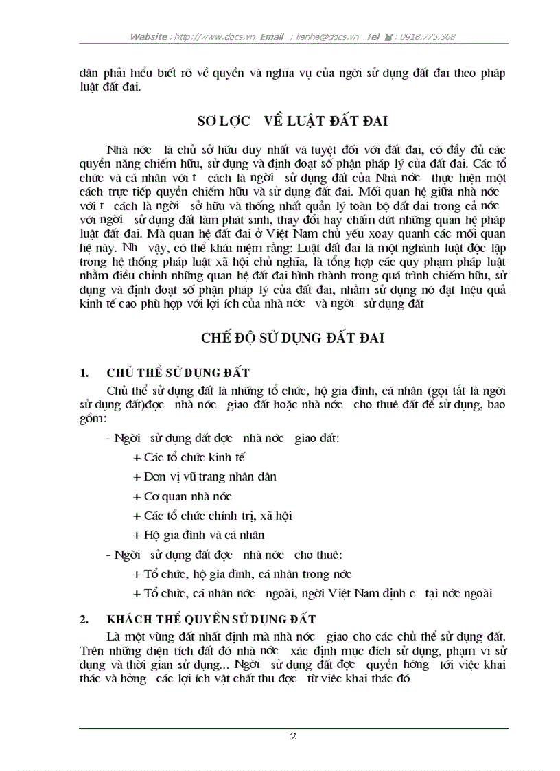 image for page Luật đất đai Chế độ sử dụng đất đai
