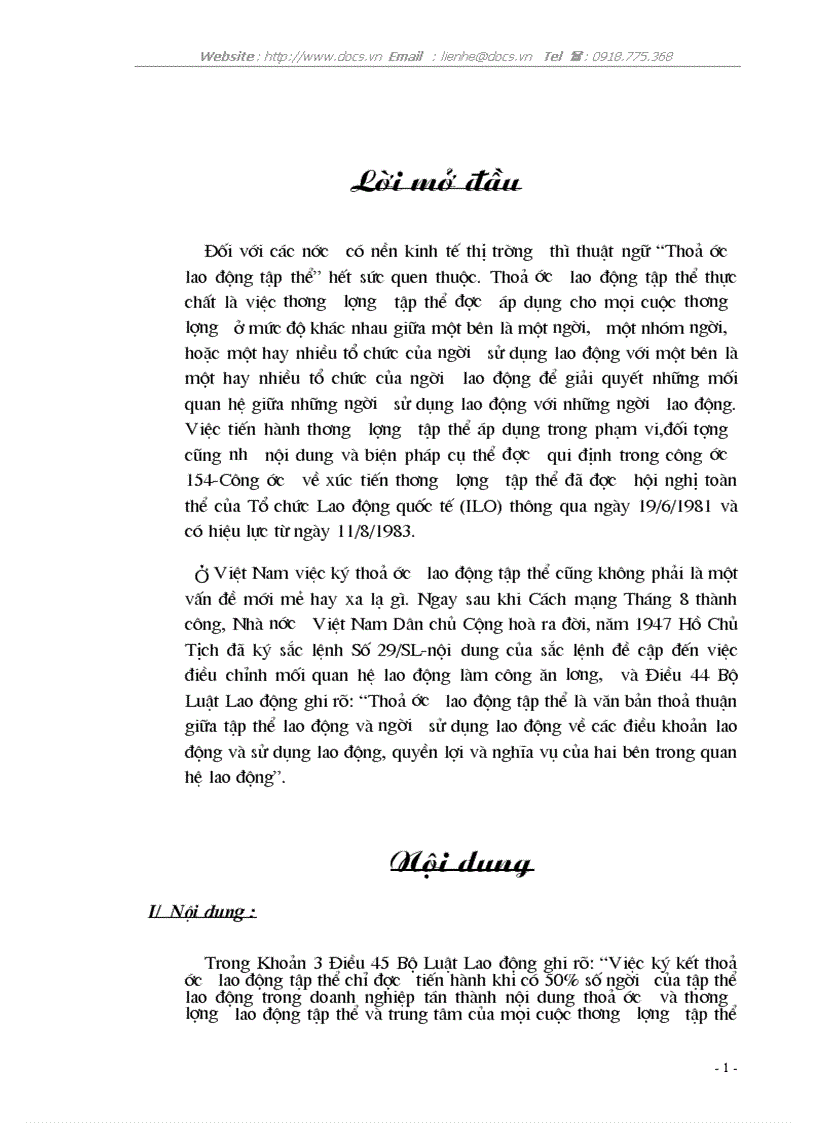 image for page Luật lao động Nội dung ý nghĩa của thoả ước lao động tập thể