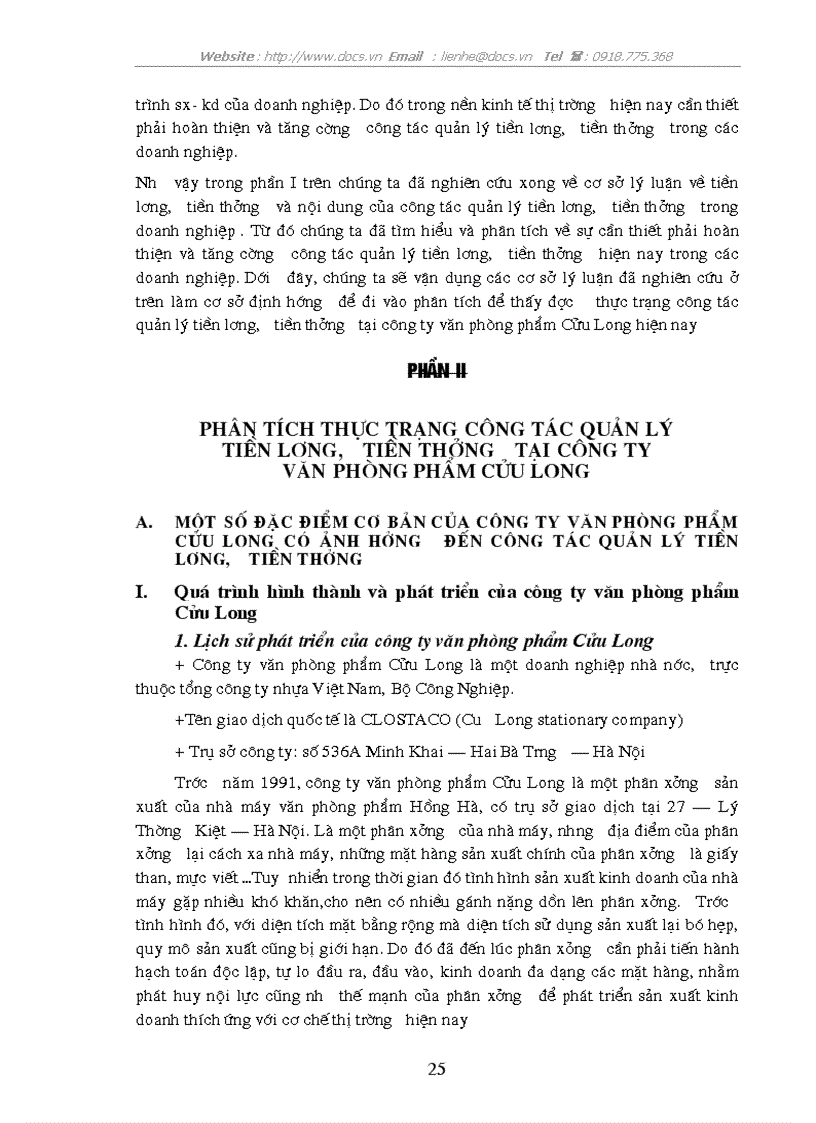 image for page Một số giải pháp nhằm hoàn thiện công tác quản lý tiền lương tiền thưởng tại công ty Văn Phòng Phẩm Cửu Long