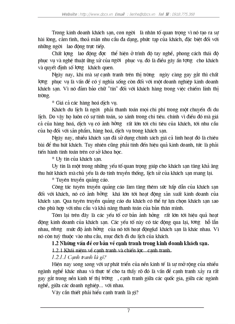 image for page Những giải pháp nhằm nâng cao sức cạnh tranh của khách sạn Nhuệ Giang