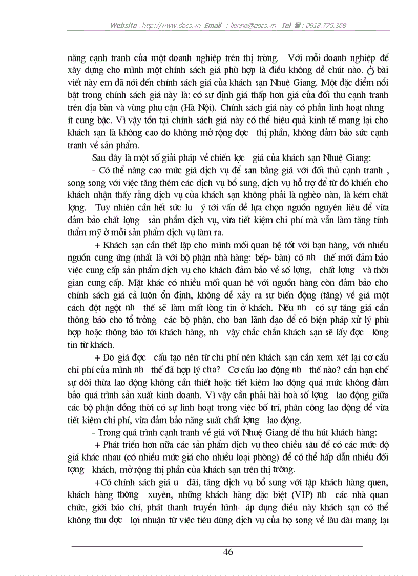 image for page Những giải pháp nhằm nâng cao sức cạnh tranh của khách sạn Nhuệ Giang