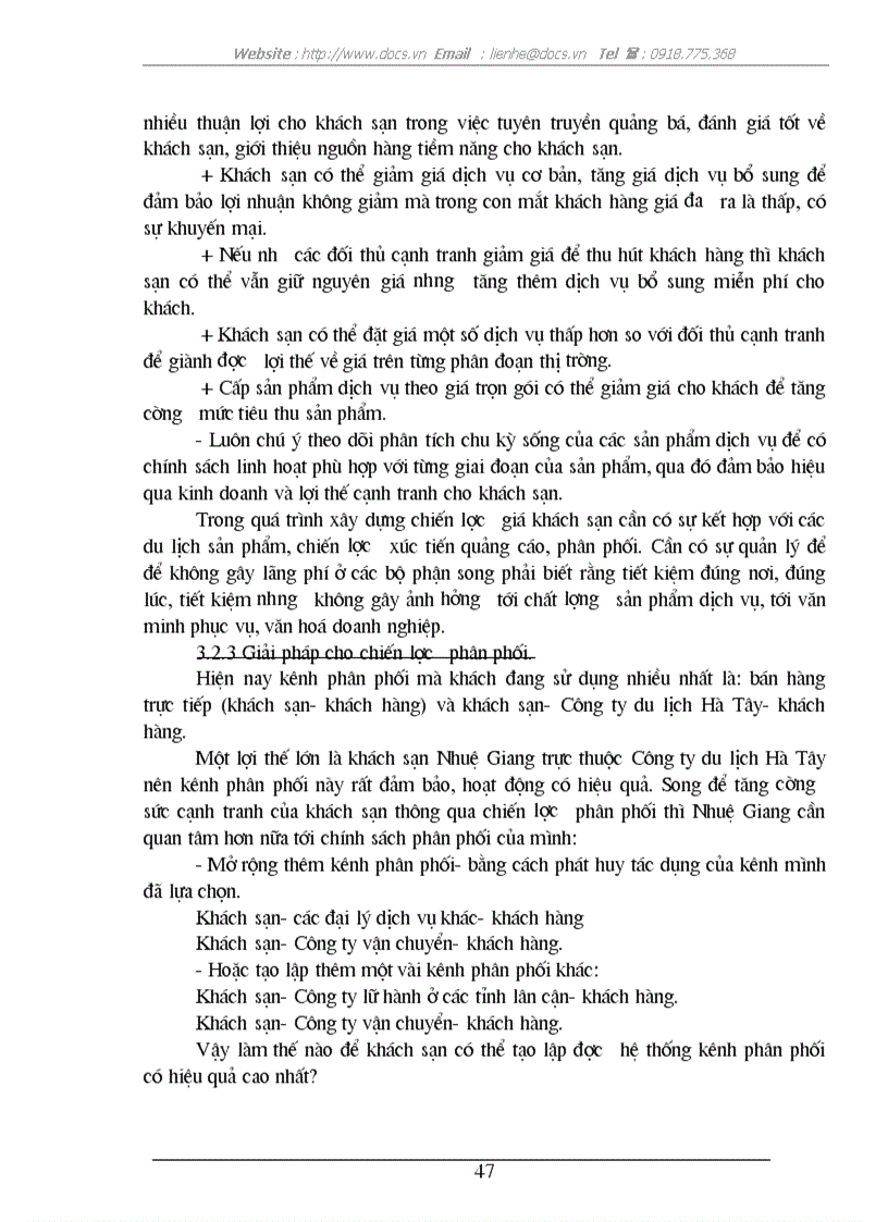 image for page Những giải pháp nhằm nâng cao sức cạnh tranh của khách sạn Nhuệ Giang