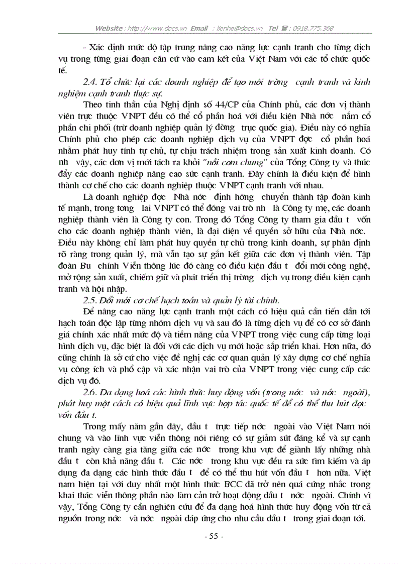 image for page 1số giải pháp nhằm nâng cao năng lực cạnh tranh của Tổng C ty Bưu chính Viễn thông VN