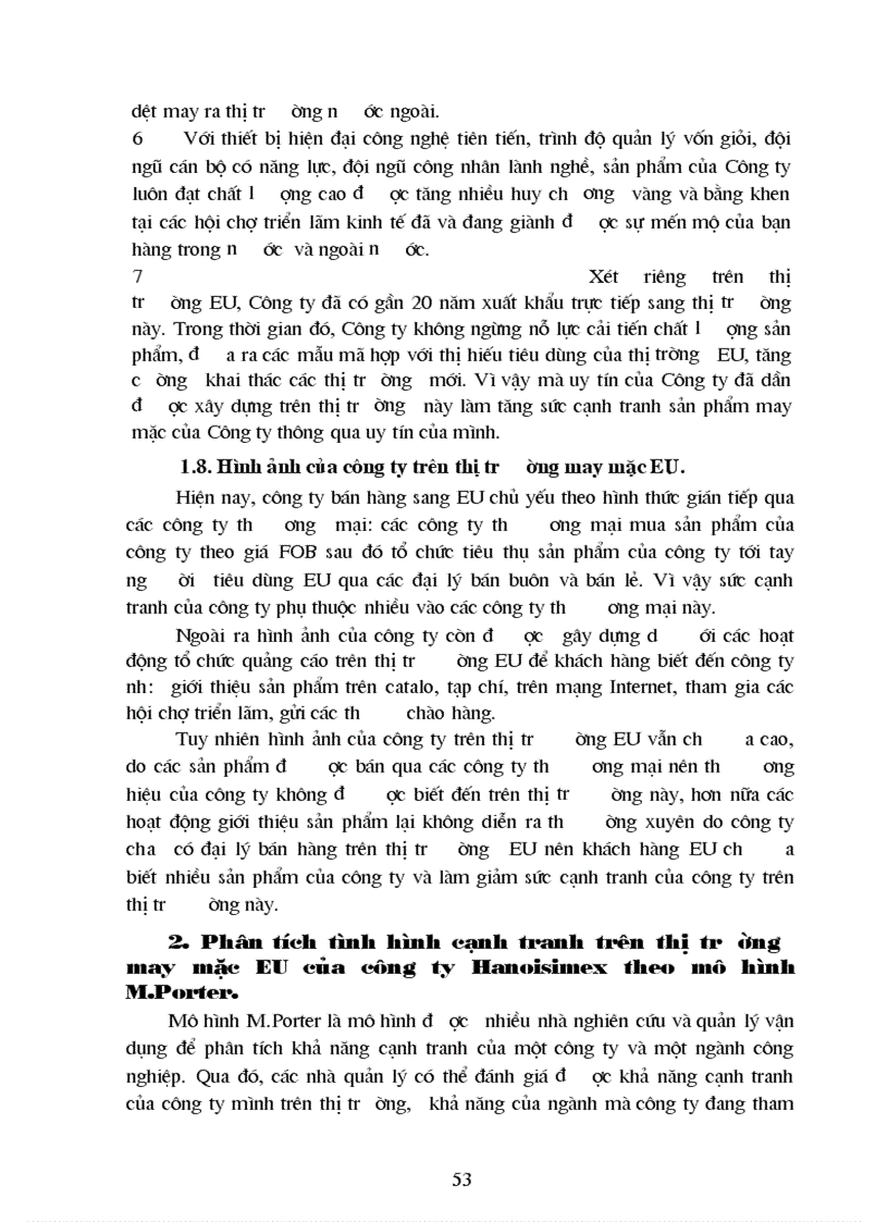 image for page Giải pháp nâng cao sức cạnh tranh hàng may mặc của C ty Dệt may Hà Nội trên thị trường EU
