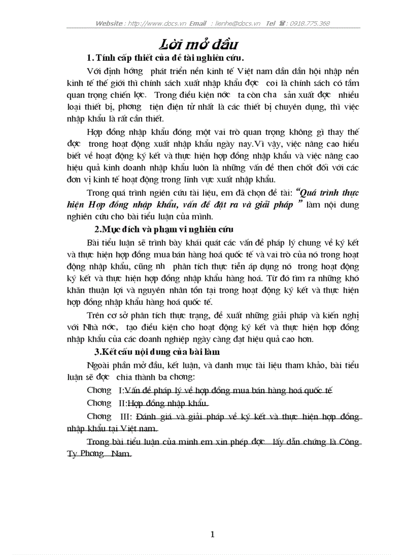 image for page Quá trình thực hiện Hợp đồng nhập khẩu vấn đề đặt ra và giải pháp