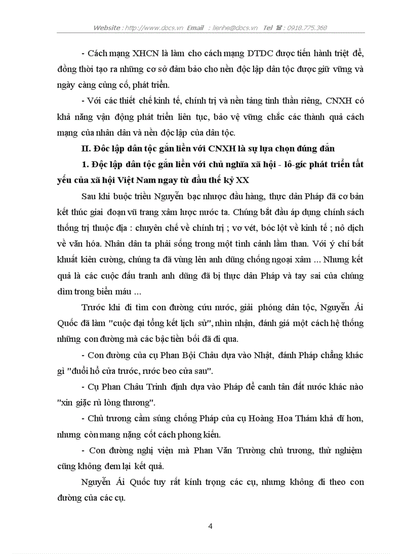 image for page Độc lập dân tộc phải gắn liền với CNXH theo tư tưởng Hồ Chớ Minh