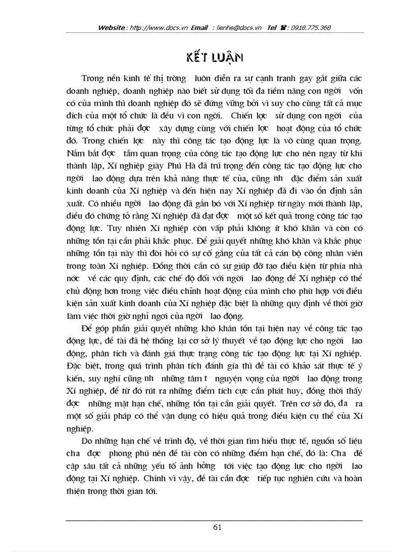 image for page Một số biện pháp nhằm hoàn thiện công tác tạo động lực cho nguời lao động tại Xí nghiệp Giày Phú Hà