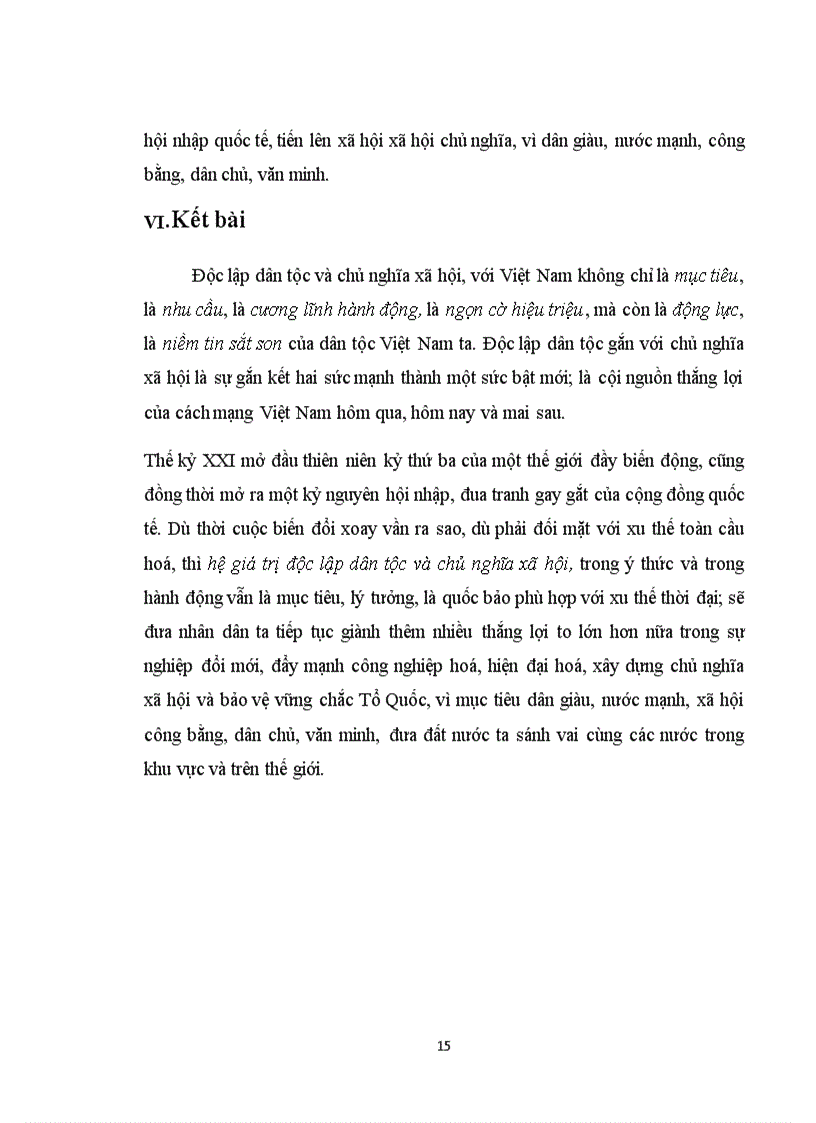 image for page Độc lập dân tộc phải gắn liền với Chủ Nghĩa Xã Hội theo tư tưởng Hồ Chí Minh Hãy nêu rõ ý nghĩa lý luận và thực tiễn của luận điểm trên