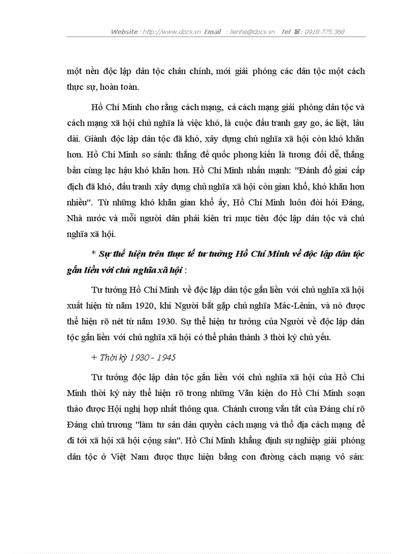 image for page Độc lập dân tộc phải gắn liền với chủ nghĩa xã hội theo tư tưởng Hồ Chí Minh Hãy nêu rõ ý nghĩa lý luận và thực tiễn của luận điểm