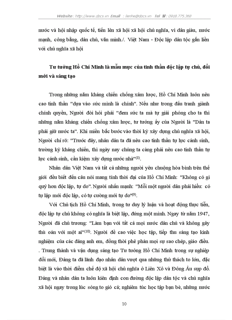 image for page Người là hiện than sáng chói của tư tưởng độc lập dân tộc gắn liền với CNXH là mẫu mực của tinh thần độc lập tự chủ tự lực tự cường đổi mới vàsáng tạo