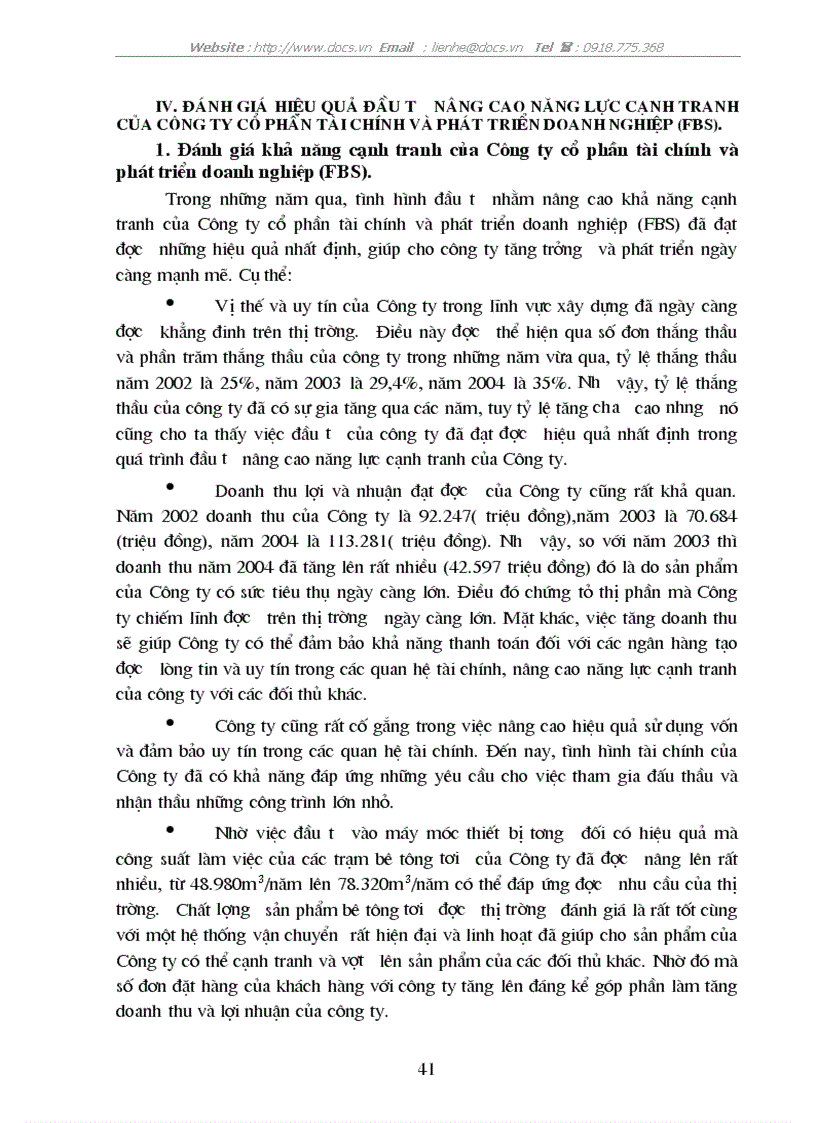 image for page Đầu tư nâng cao năng lực cạnh tranh trong lĩnh vực XDCB của C ty CP tài chính phát triển doanh nghiệp FBS