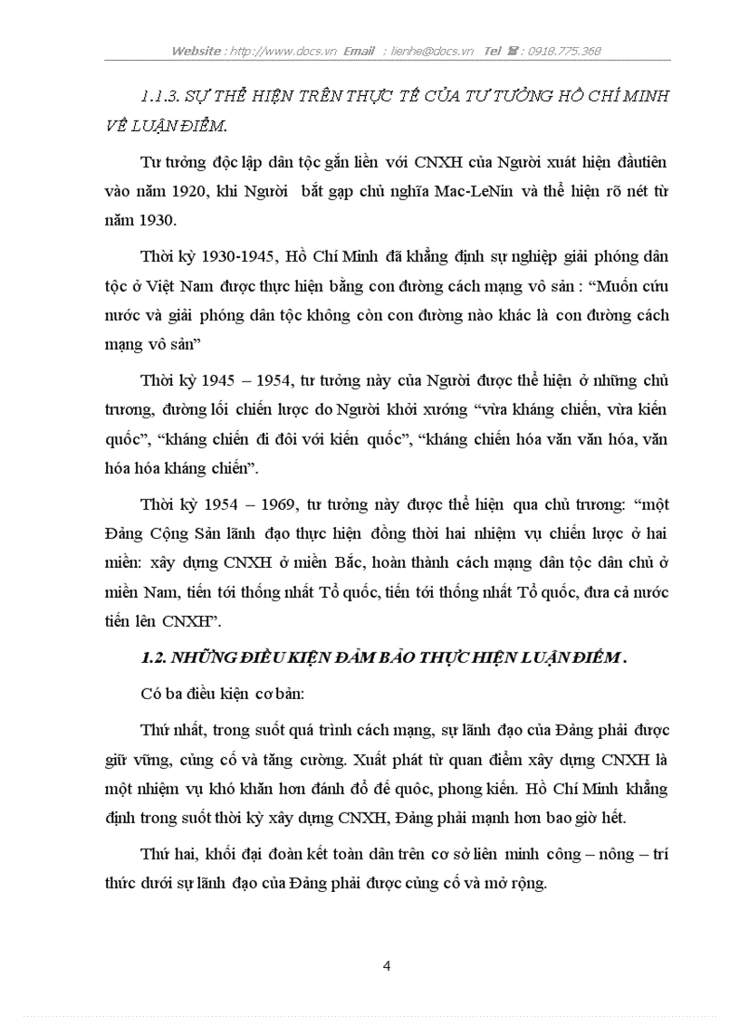 image for page Tư tưởng độc lập dân tộc gắn liền với cnxh