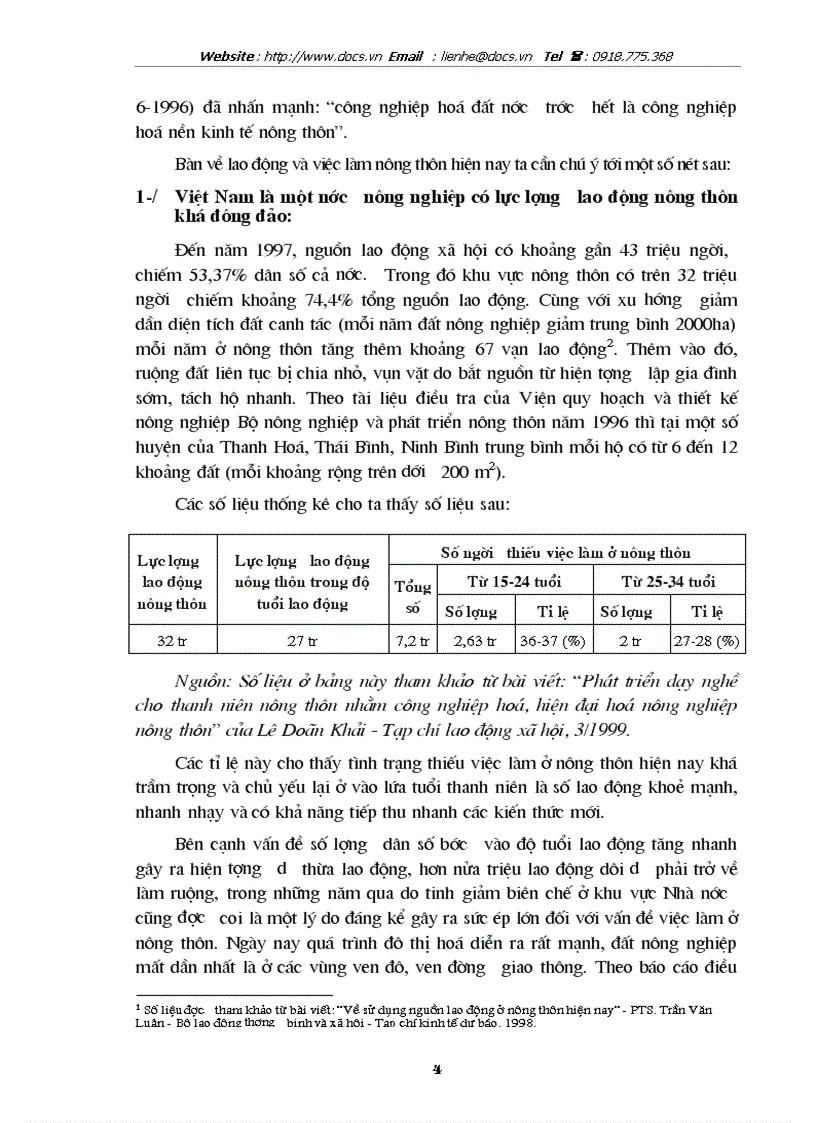 image for page Mục lục lời nói đầu 1 chương i Những vấn đề cơ bản về việc làm và ảnh hưởng của việc làm ở nông thôn tới phát triển kinh tế xã hội nước ta