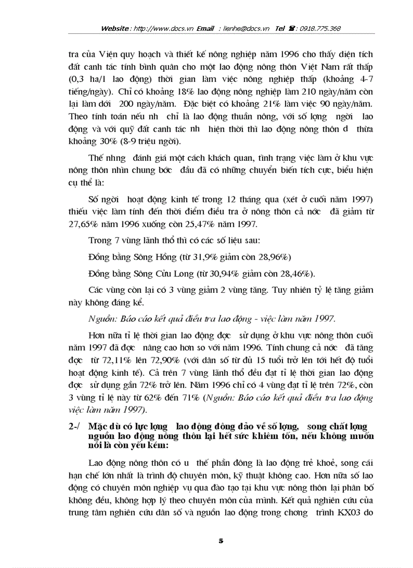 image for page Mục lục lời nói đầu 1 chương i Những vấn đề cơ bản về việc làm và ảnh hưởng của việc làm ở nông thôn tới phát triển kinh tế xã hội nước ta