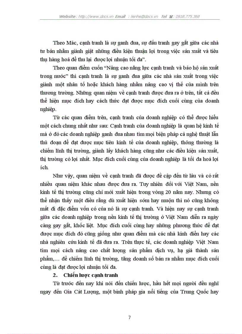 image for page Chiến lược cạnh tranh trên thị trường nội địa của C ty CP May 10