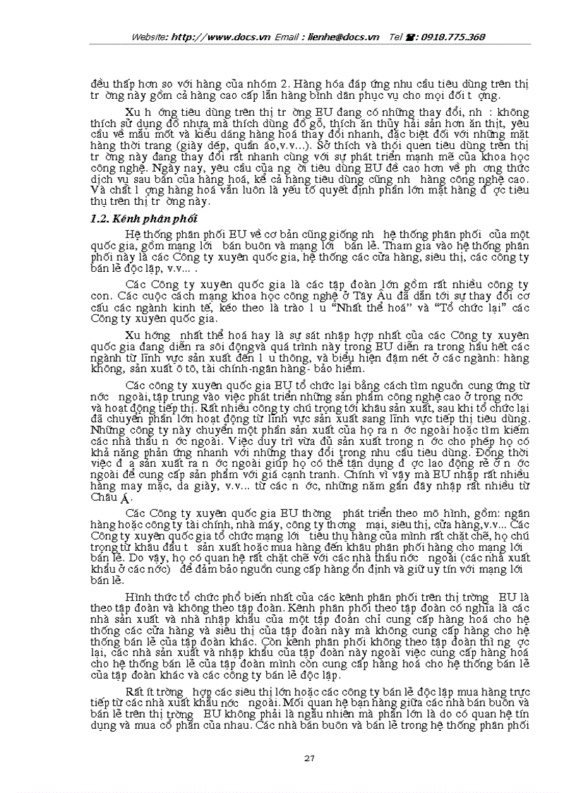 image for page Tự do hoá trong EU khả năng thâm nhập thị trường EU của hàng hoá VN