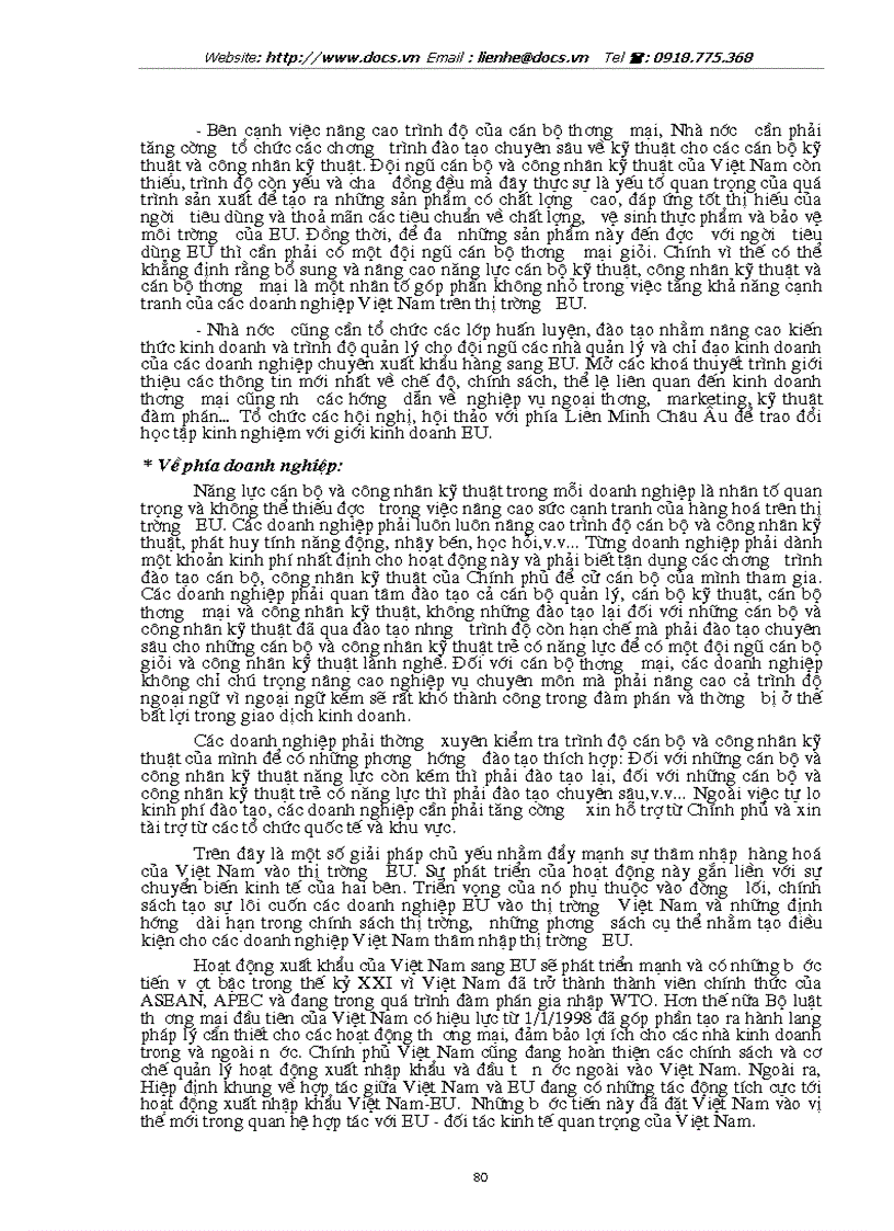 image for page Tự do hoá trong EU khả năng thâm nhập thị trường EU của hàng hoá VN