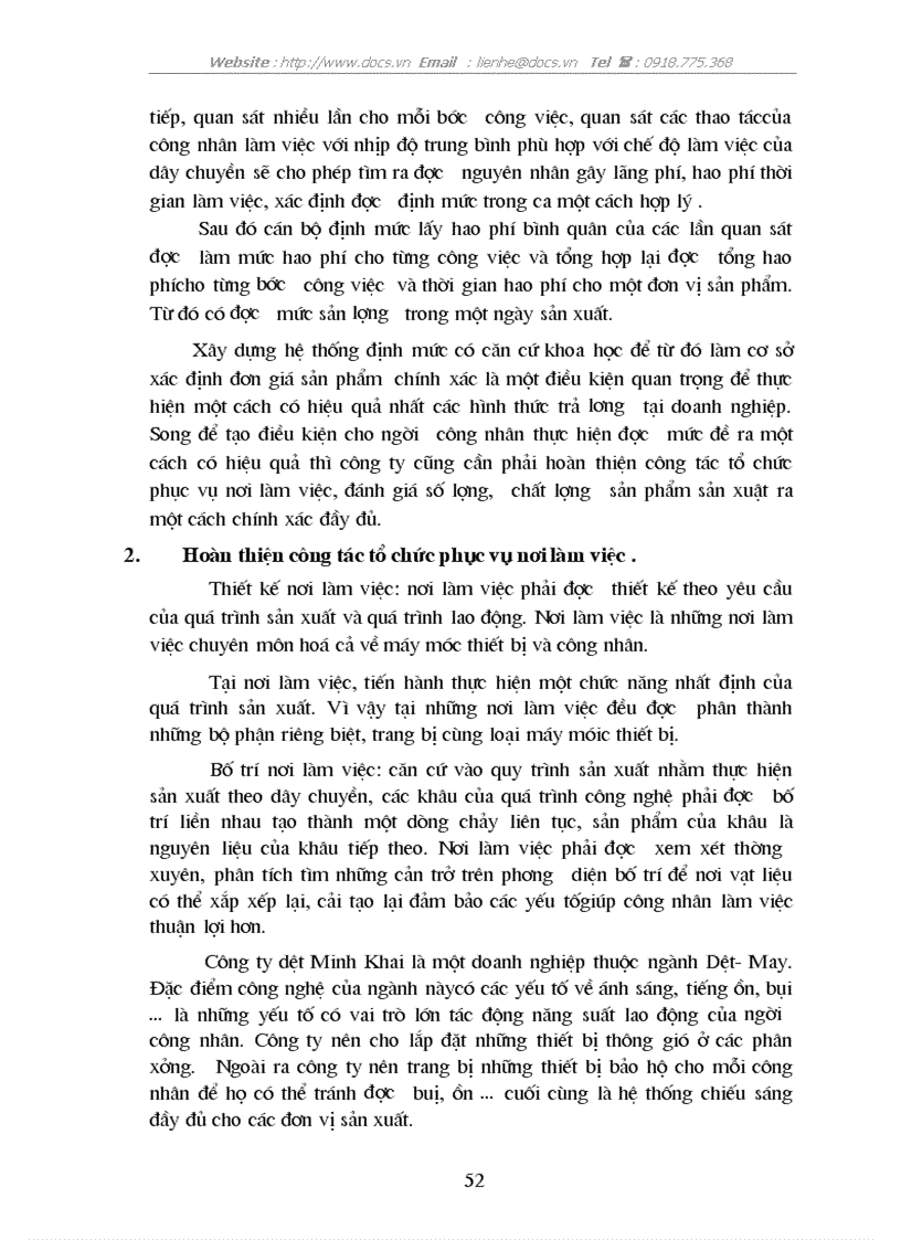 image for page Hoàn thiện các hình thức trả lương tại Công ty dệt Minh Khai Hà Nội