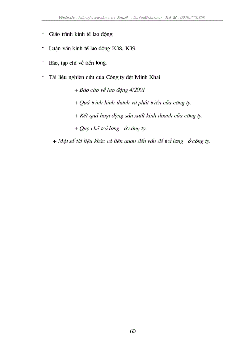 image for page Hoàn thiện các hình thức trả lương tại Công ty dệt Minh Khai Hà Nội