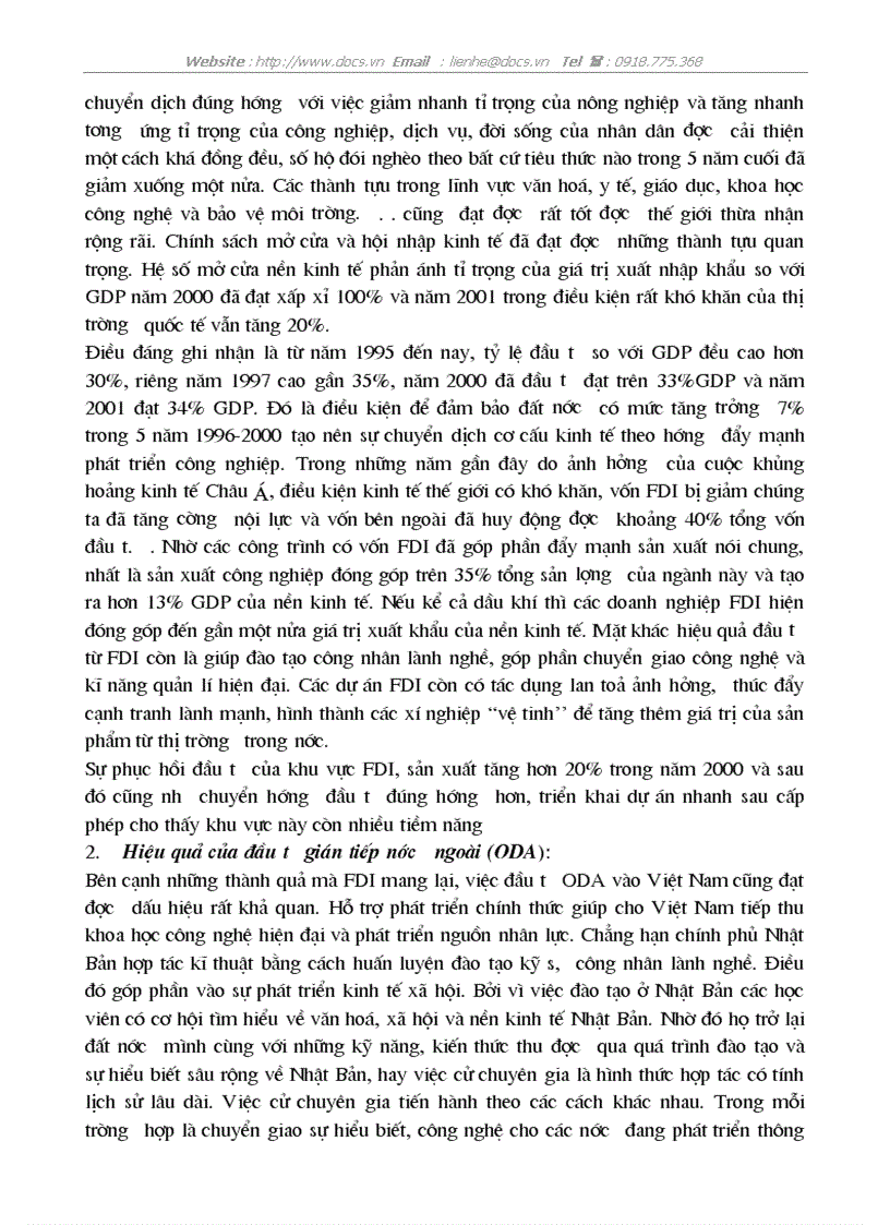 image for page Tình hình đầu tư nước ngoài ở VN trong giai đoạn 1995 2000 hiệu quả của nó