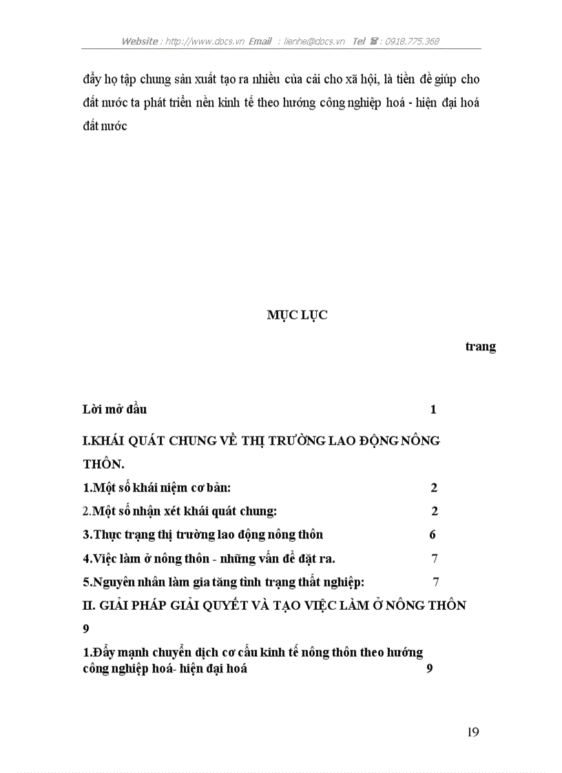 image for page Thị trường lao động nông thôn giải pháp giải quyết tạo việc làm ở nông thôn