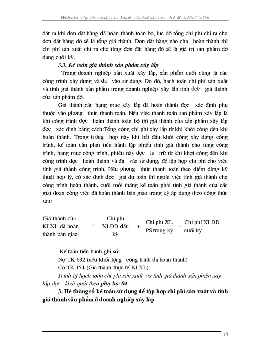 image for page Kế toán tập hợp chi phí sản xuất và tính giá thành sản phẩm tại Công ty cổ phần xây lắp điện 3 4 Nghệ An