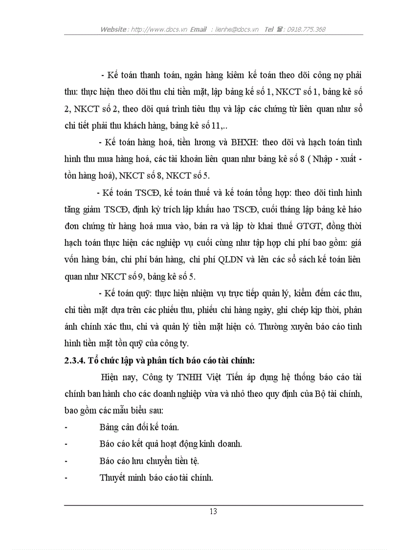image for page Tổ chức kế toán bán hàng và xác định kết quả bán hàng tại công ty TNHH Hoàng Tiến