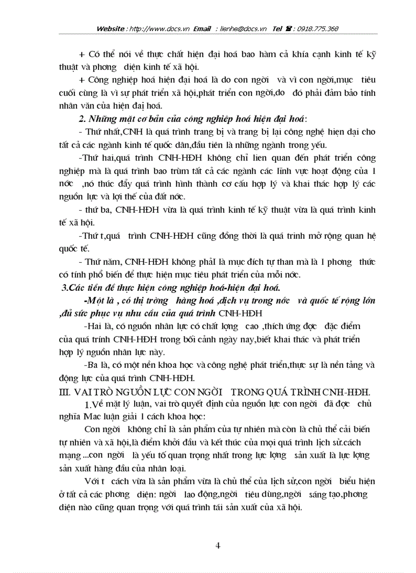 Vai trò của yếu tố con người và các giải pháp nhằm pháp nhằm phát huy vai trò con người trong sự nghiệp CNH HĐH
