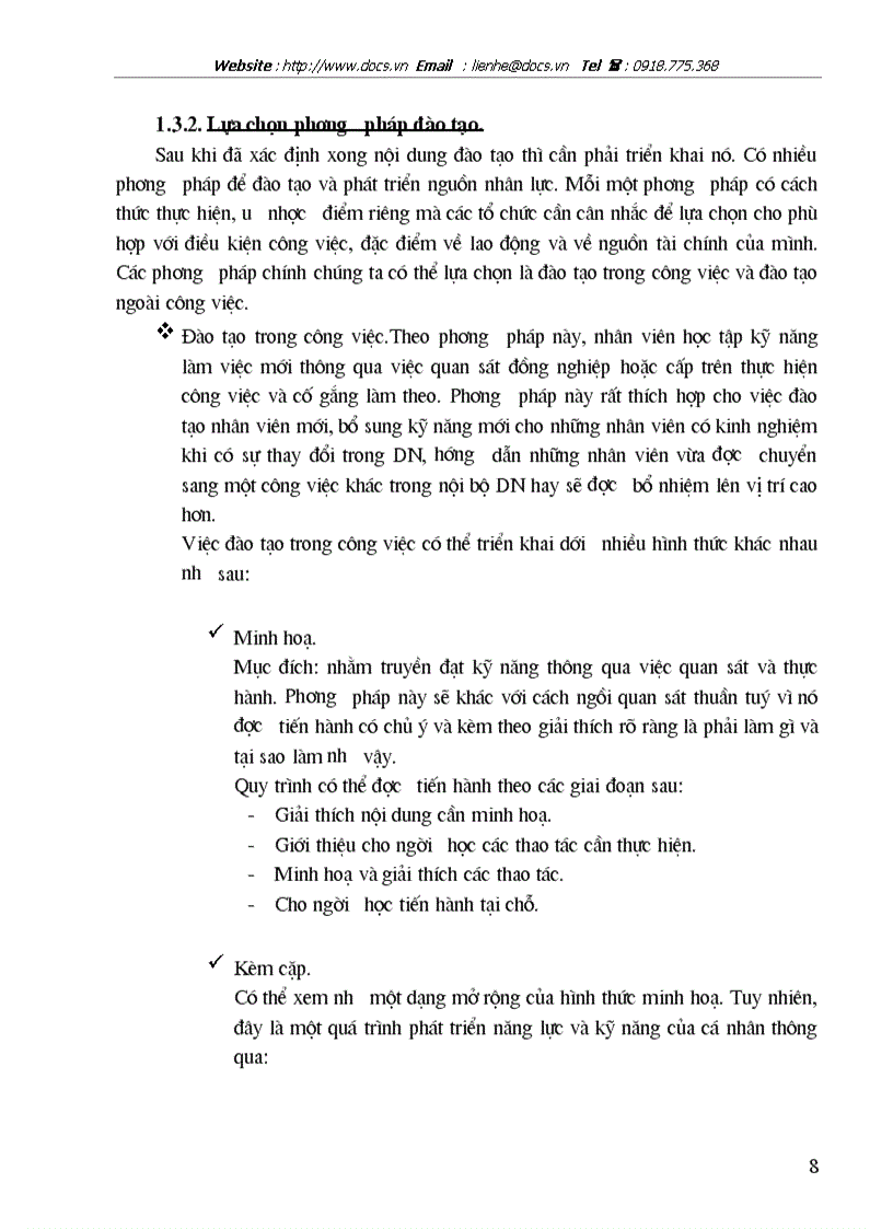 image for page Hoàn thiện công tác xây dựng khung chương trình và lựa chọn các phương pháp đào tạo của công ty Điện Lực Hà Nội năm 2004 2006