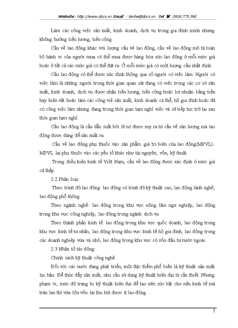 image for page Dự báo nhu cầu lao động