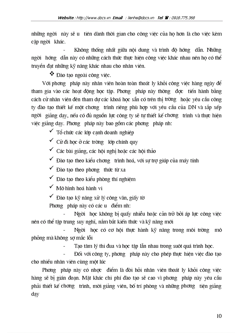 image for page Hoàn thiện công tác xây dựng khung chương trình và lựa chọn các phương pháp đào tạo của công ty Điện Lực Hà Nội năm 2004 2006