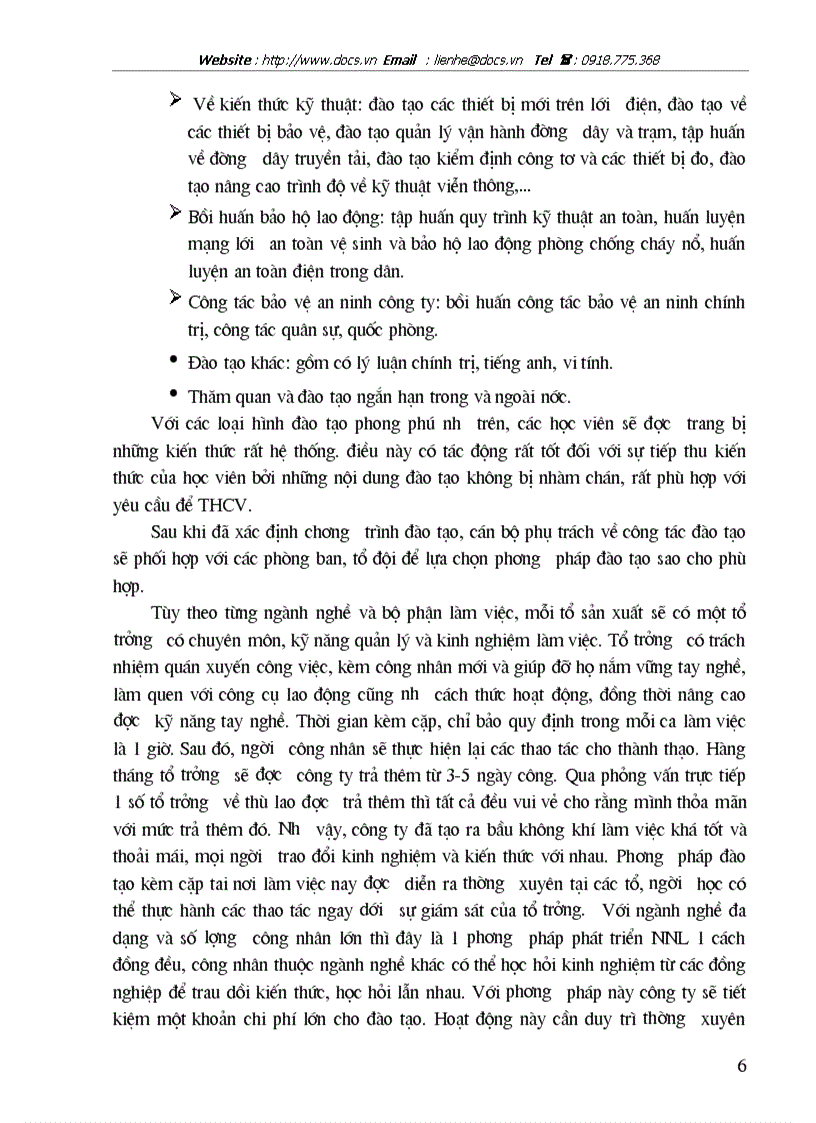 image for page Hoàn thiện công tác xây dựng chương trình và lựa chọn hình thức đào tạo của công ty Điện lực Hà Nội năm 2004 2006