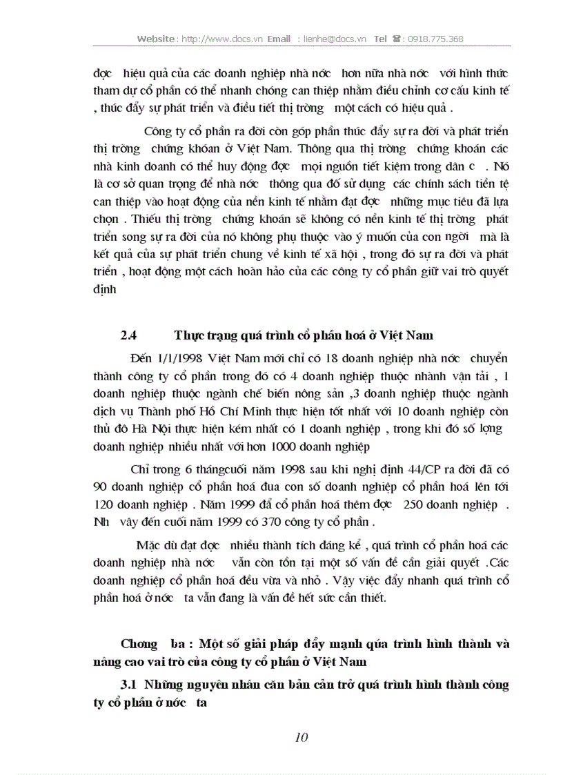 image for page Công ty cổ phần và vai trò của nó trong sự phát triển kinh tế ở nước ta hiện nay