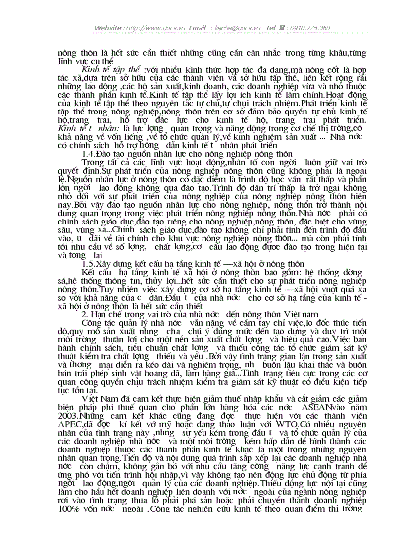 image for page Vai trò của nhà nước với việc phát triển kinh tế nông thôn ở nước ta hiện nay