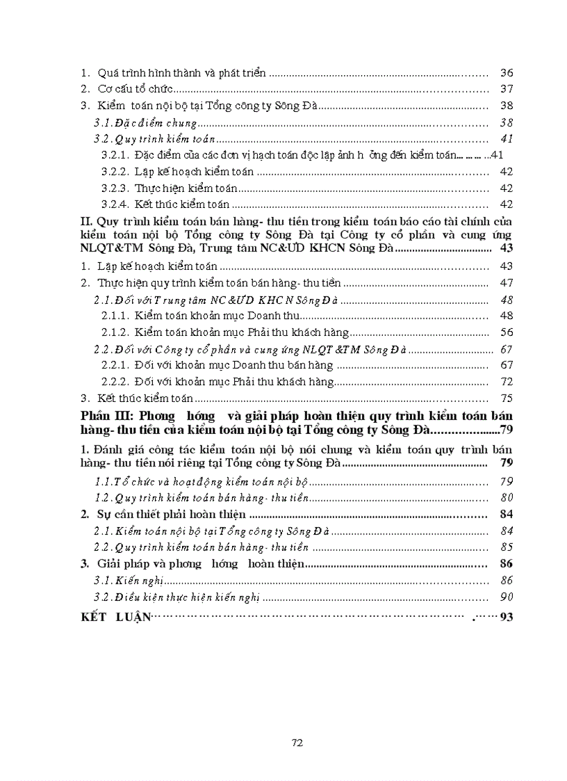 image for page Quy trình kiểm toán bán hàng thu tiền trong kiểm toán Báo cáo tài chính của kiểm toán nội bộ các đơn vị hạch toán độc lập tại Tổng công ty Sông Đà