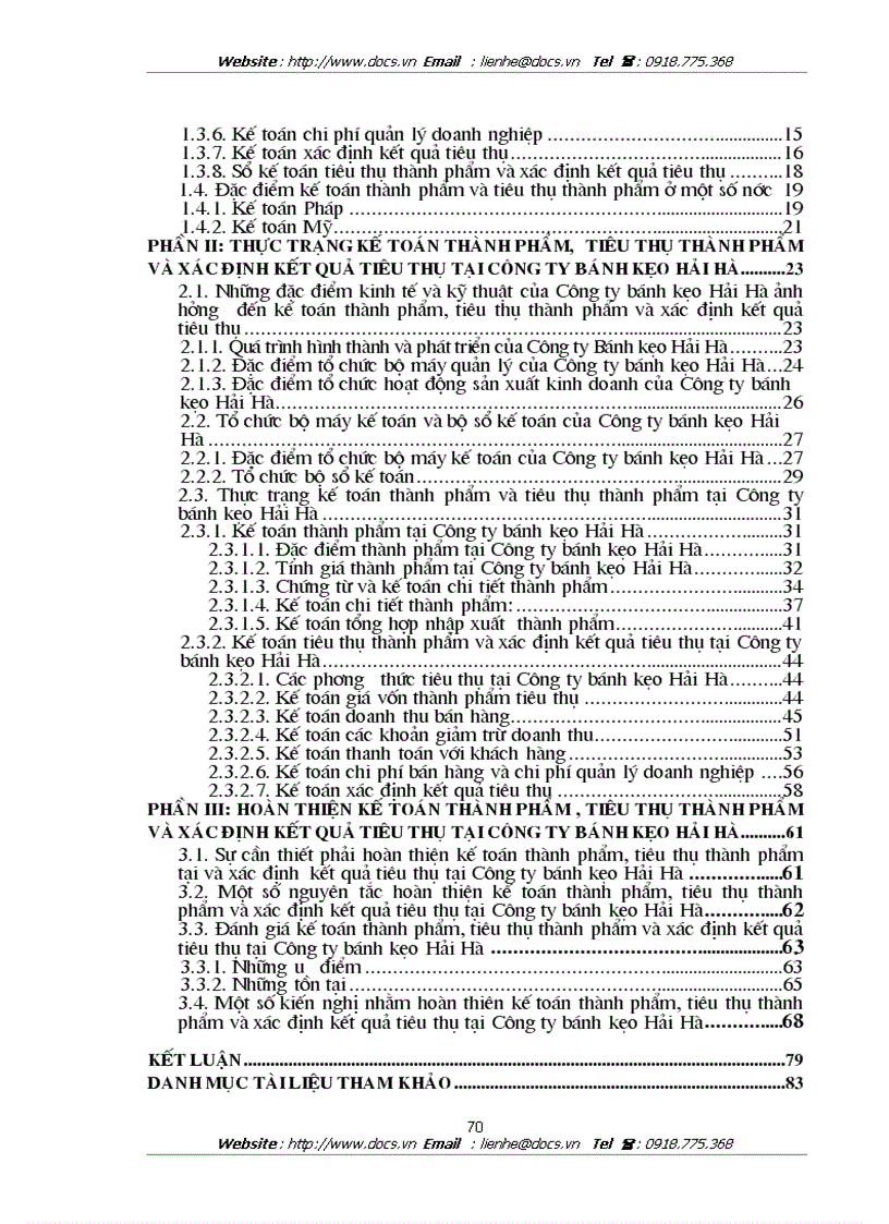 image for page Hoàn thiện kế toán thành phẩm tiêu thụ thành phẩm và xác định kết quả tiêu thụ tại Công ty bánh kẹo Hải Hà