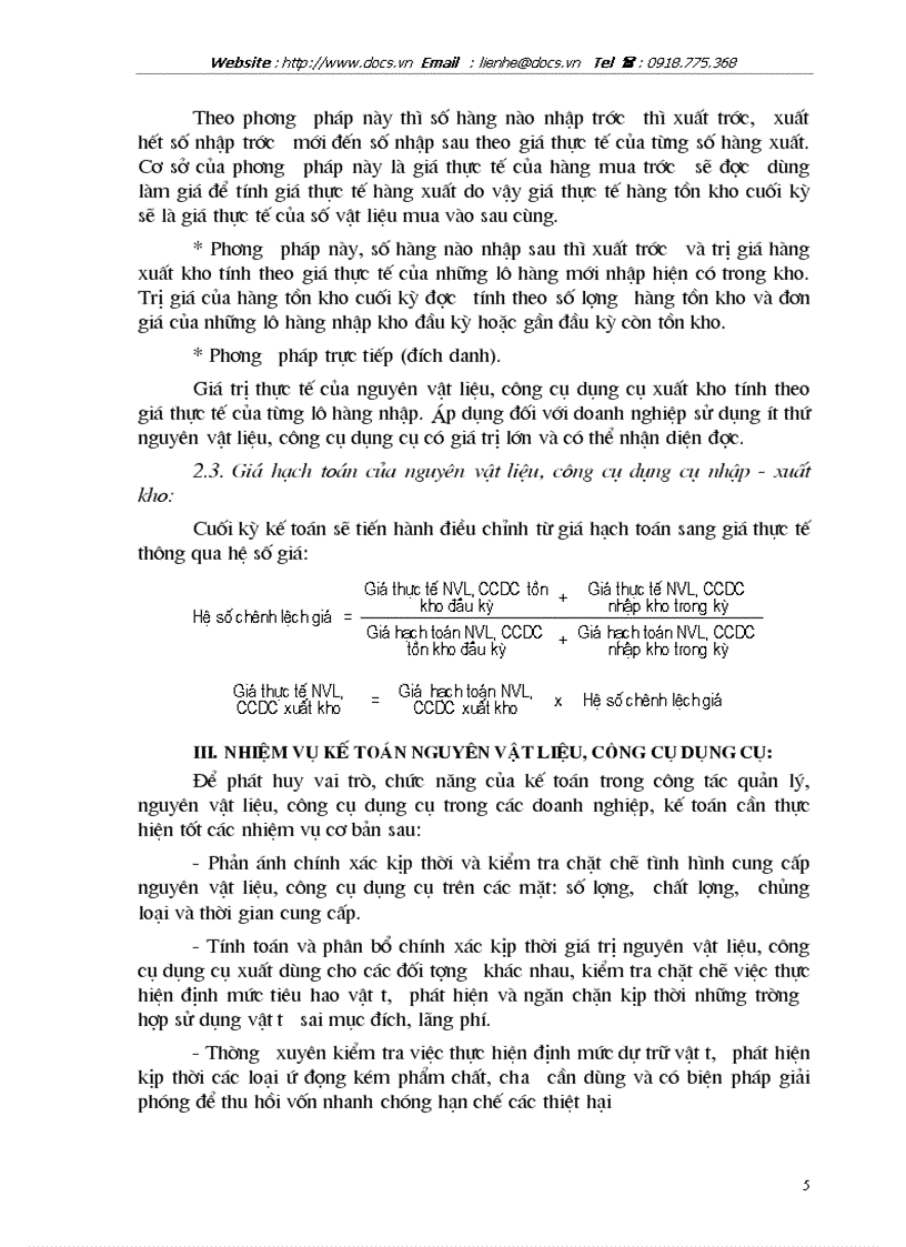 image for page Kế toán nguyên liệu vật liệu và công cụ dụng cụ tại Xí nghiệp kinh doanh vật liệu xây dựng số